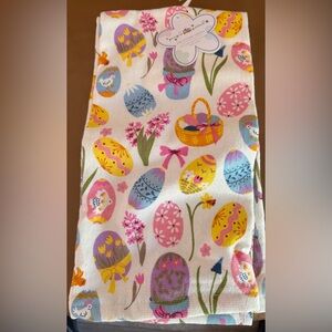 Easter Egg Patterned Kitchen Towel Set of 2 NWT 18”x28”